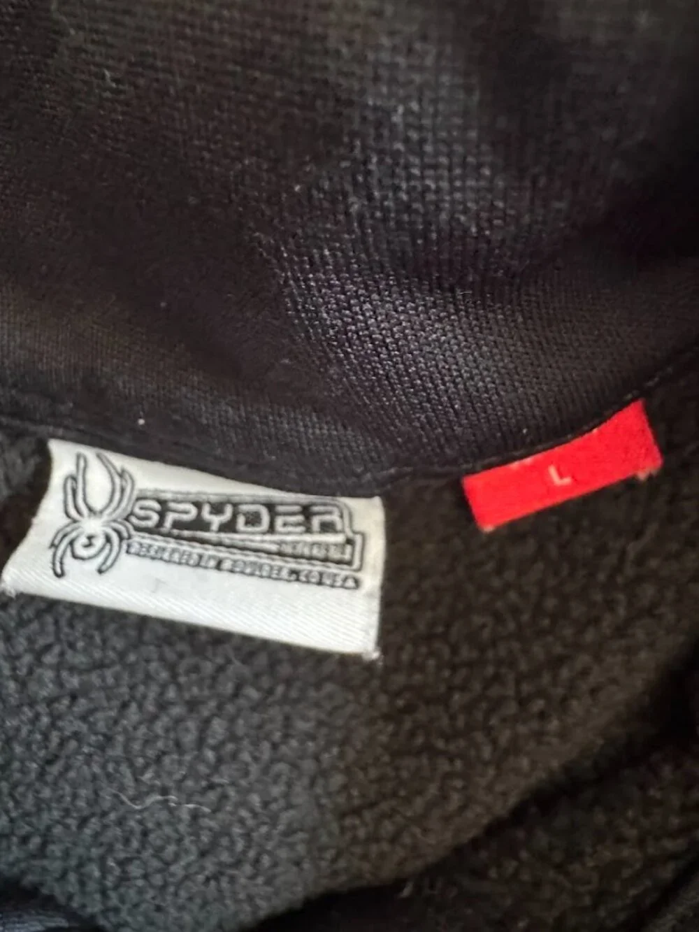 Spyder Kids Large Quarter Zip Black Pullover